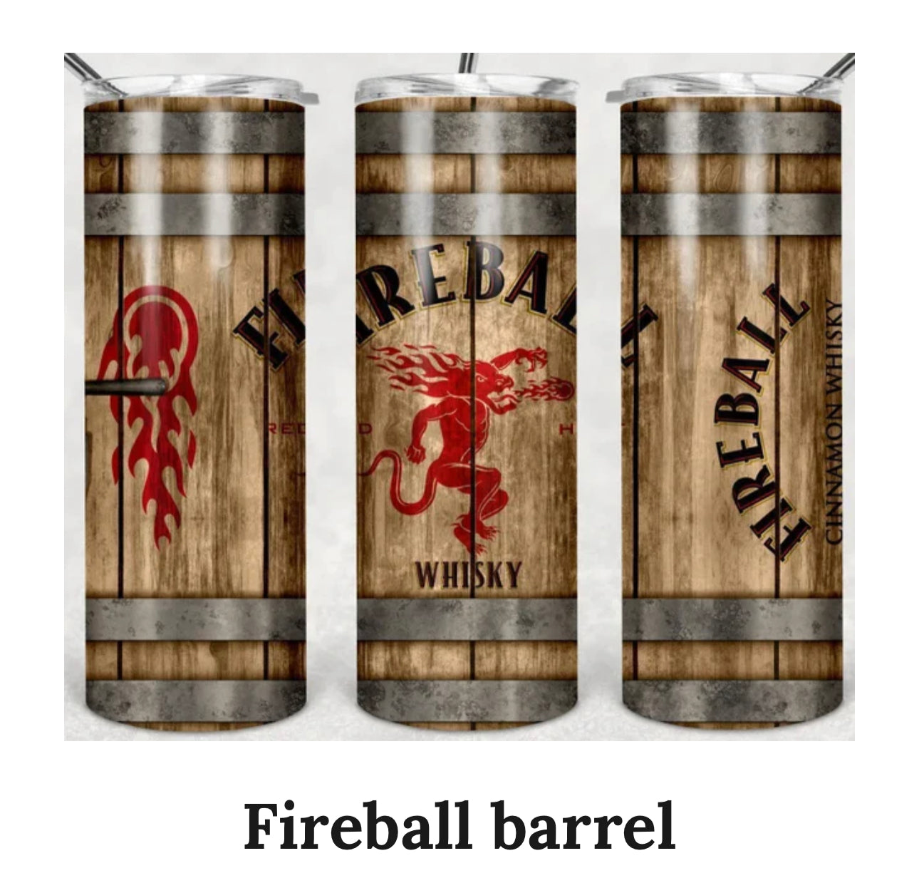 Fireball Barrel Tumbler