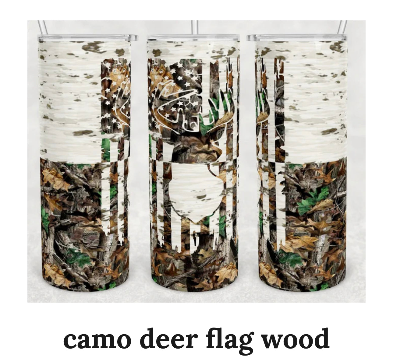 Camp Deer Flag Tumbler